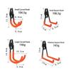 Heavy Duty Wall Mount Iron Hook Anti-Slip Garage Organizer Hanger for Bicycle Ladder Yard Tool Storage