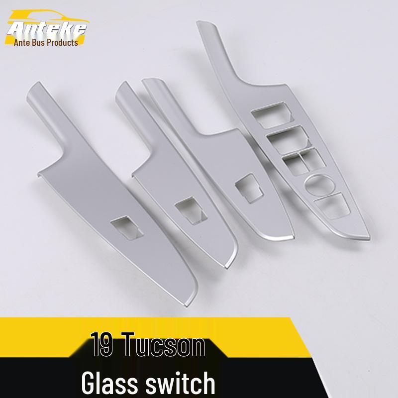 2019 Tucson Glass Switch Decorative Panel for Door Window Armrest - Lift Button Sticker Frame