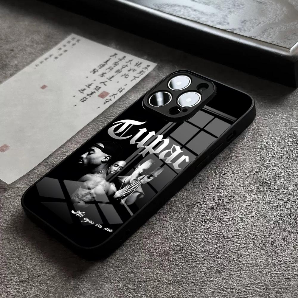 

Рэпер 2pac Певец Тупак 2 Чехол для телефона Для 17 Pro Max IPhone 16 Pro 15 12 11 13 Mini X XR XS 14 Plus SE Стеклянная крышка iPhone 12 Pro