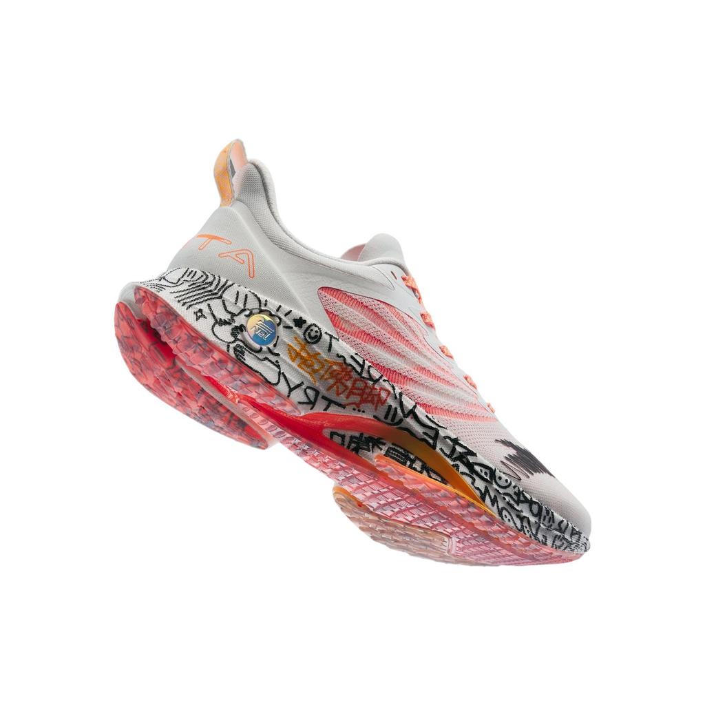 New Anta MACH 3.0 Clutching At Buddha's Feet Cushioning, Wear Resistant Low Top Running Shoes Men's White Pink 112325583S-9