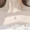 Silver Butterfly Necklace with Star and Moon Pendant – Elegant Clavicle Chain for Women