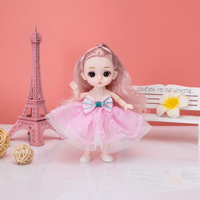 16cm Doll Set Dress Up Girl Toy Princess Doll Play House Birthday Gift Accessories