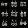 Ethnic style earrings Alloy silver-plated Miao ethnic minority Dong Yi earrings Earrings
