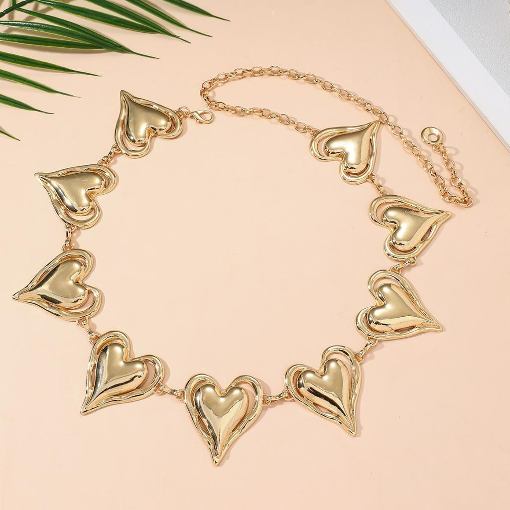 European and American Jewelry Love Waist Chain Belly Button Chain with Skirt Women's Niche High-end Chain Belt