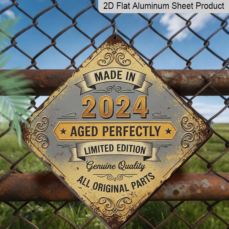 2D Flat 1pc, 2024 Retro Aluminum Sign, Home Decor, Housewarming Gift, Vintage Wall Art, Garage Decor, Wall Decor, Porch Decor, Farmhouse Decor