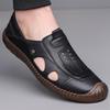 New Summer Shoes Men Flat Sandals Non-slip Soft Summer Brand Male Footwear Black White