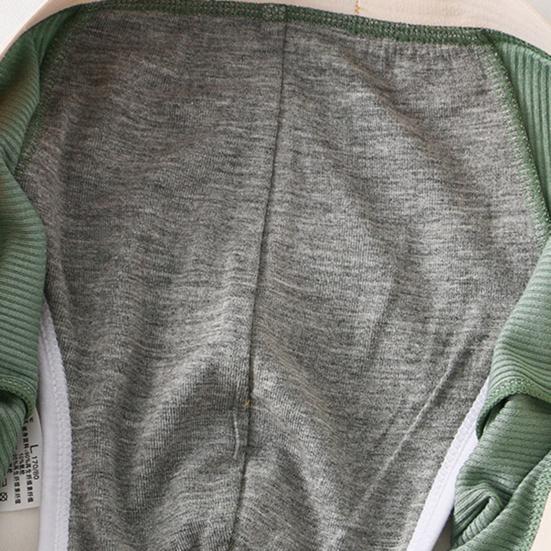 Herren-Slips, mittelhoher Schnitt, elastischer Bund, Patchwork-Farbe, gerippte Höschen, U-konvexe Dreieck-Unterwäsche für den Alltag