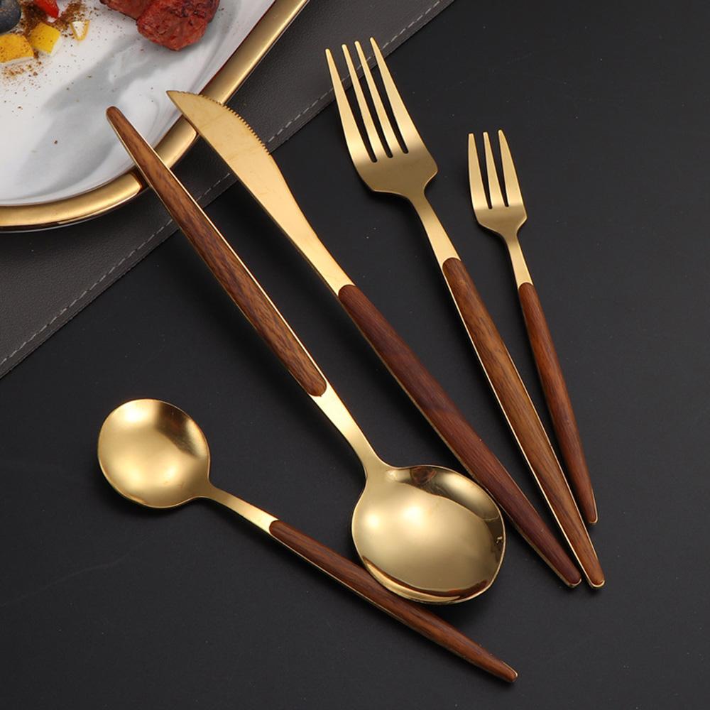 20-teiliges spiegelpoliertes Besteck-Set aus Edelstahl, Tafelgeschirr-Besteck-Set für Zuhause, Restaurant, Hochzeit, Service für 4 Personen