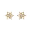 Snowflake Pearl Earrings for Women's Temperament Small Earrings Ear Needle Earrings
