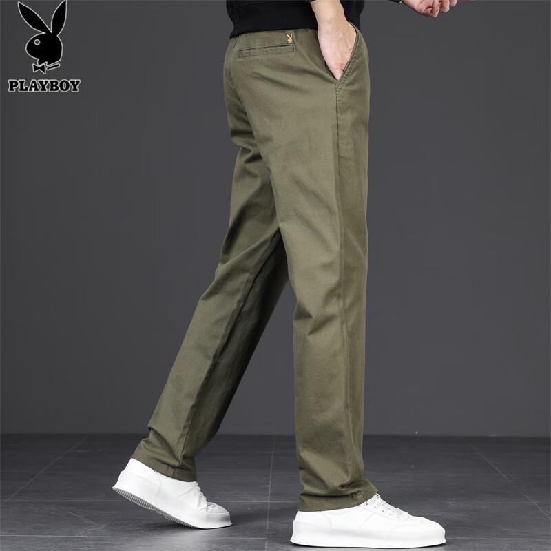PLAYBOY Men's Loose Straight-Leg Casual Pants