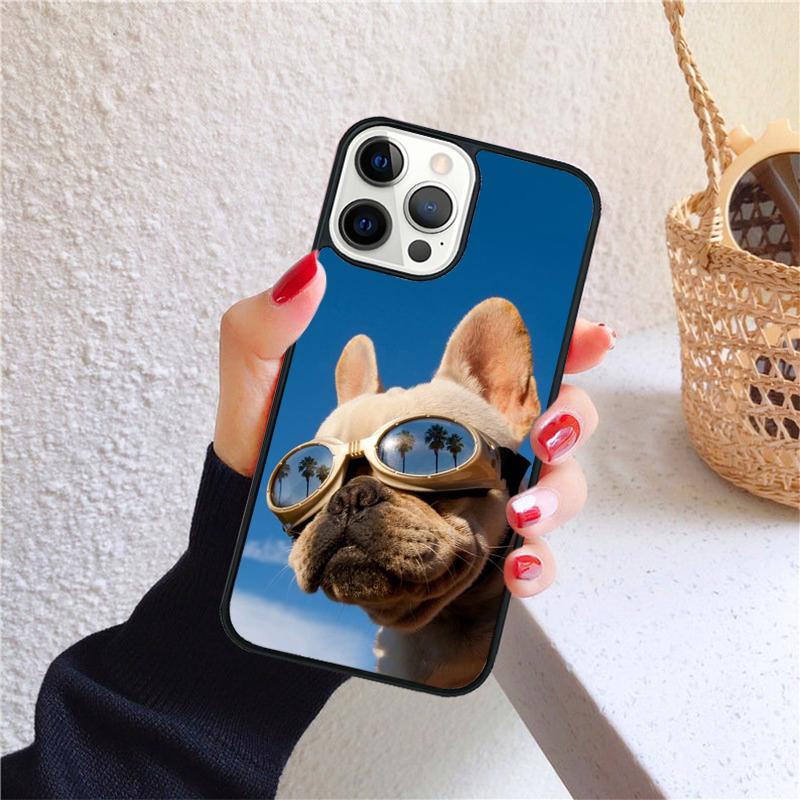 Lustige französische Bulldogge Handyhülle für iPhone 17 Air 16 Coque 15 14 12 13 PLUS 11 PRO MAX Rückseite Fundas Hülle