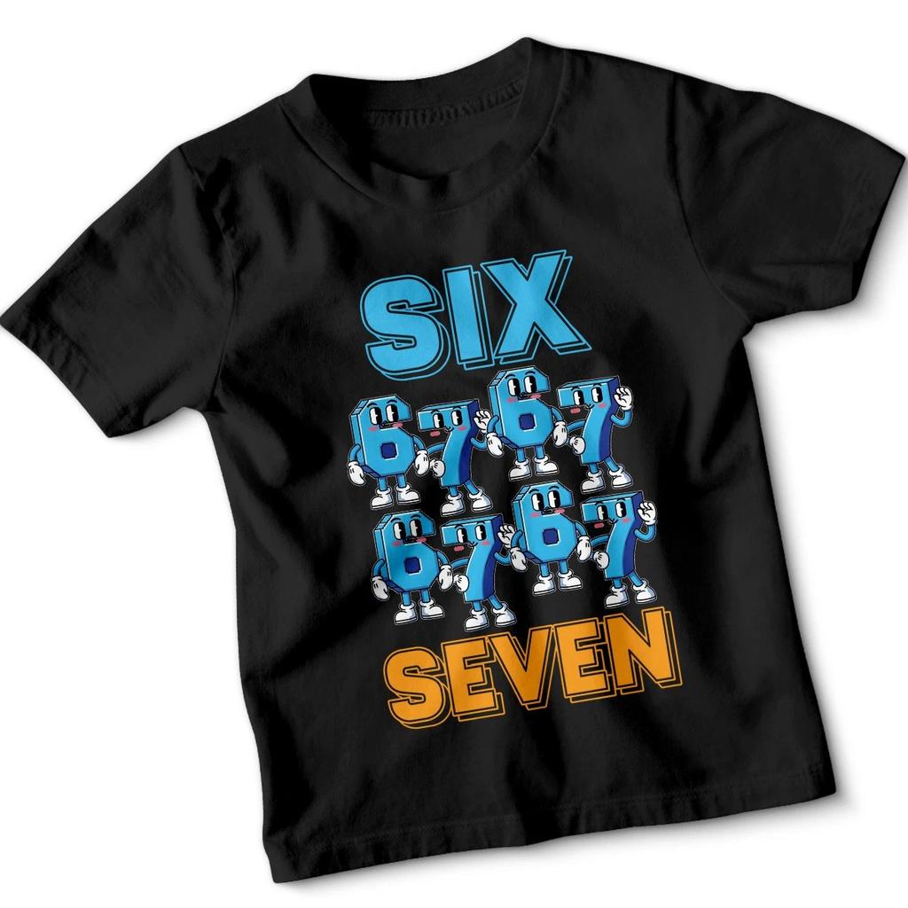 Grappig Meme T-shirt voor Kinderen 67 Steal A Brainrot Zes Zeven Jongens Meisjes Casual Top