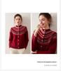Women's Fair Isle Cashmere Button-Up Cardigan - Round Neck, Loose Fit, Thick, Autumn/Winter Style.