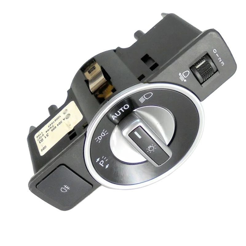 A2049053103  Knob Button Headlight Switch Light Switch Chrome For Mercedes Benz B C GLK Lights Switch Control Unit