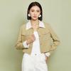Tatu Women's Color Block Patchwork Cropped Jacket