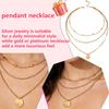 Ladies' Geometric Circular Neck Chain Alloy Water Diamond Tassel Pendant Necklace