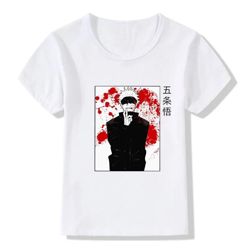 Anime Jujutsu Kaisen Summer Cartoon  Kids TShirts Kid TShirt Women Tee Boys Top Adults Children Parent Child Men Cotton T shirt 100
