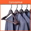 Solid Wood Hanger Ultra Wide Shoulders And Anti Slip Design For Rotating Hook