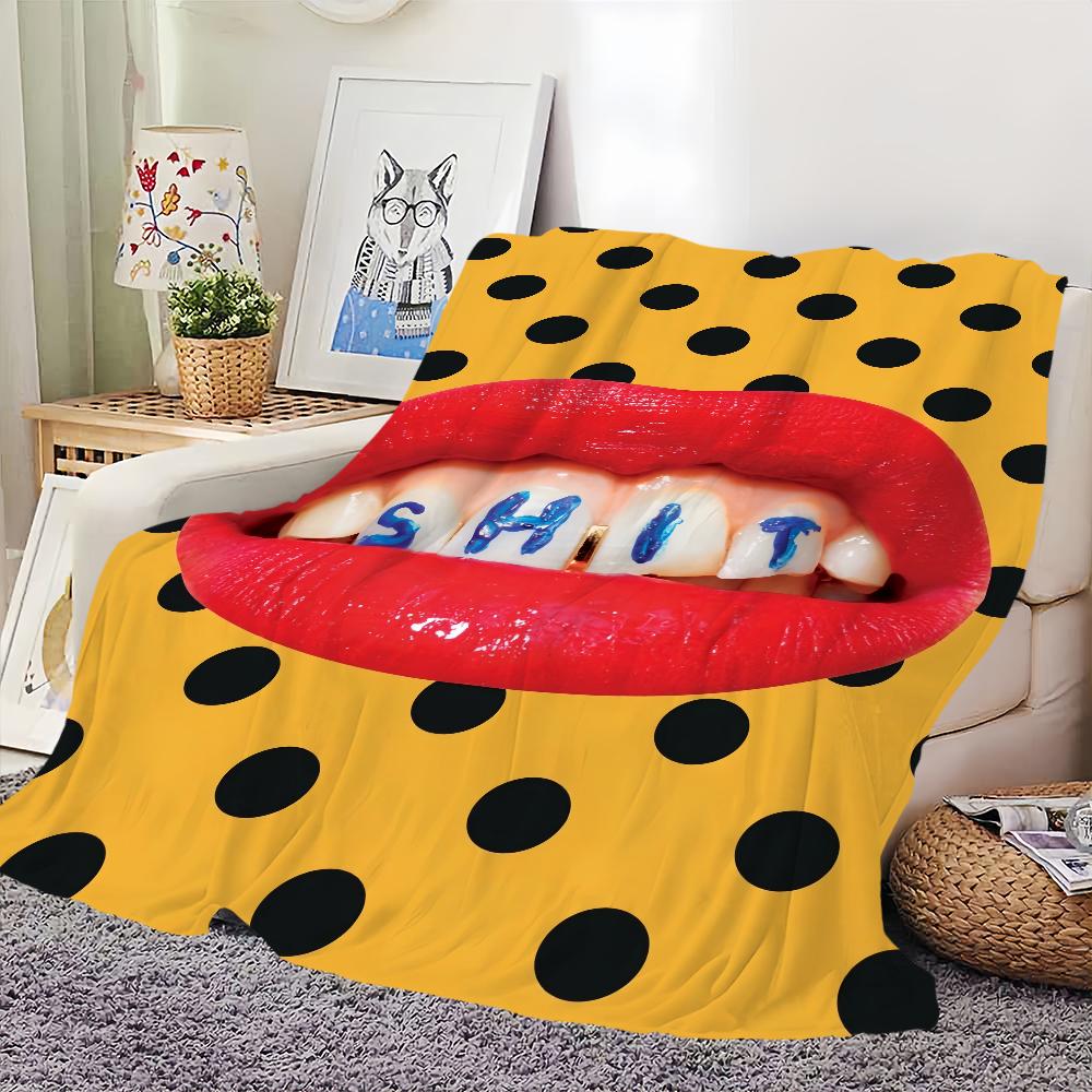 Funny Personality Bizarre Art Blanket Soft Comfortable Nap Plush Suitable For Iiving Room Office Bedroom Birthday Home Kid Gift