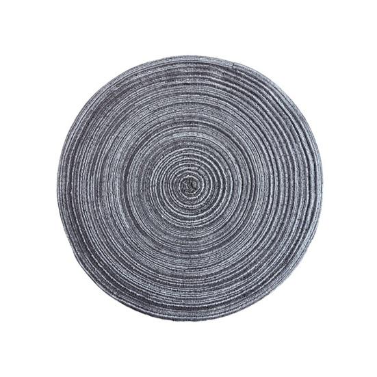 Round Woven Placemats for Table Nordic Faux Cotton Linen Yarn