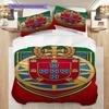 Portuguese Heritage Emblem Three-piece Set (1 * Duvet Cover + 2 * Pillowcase, Without Core) Christmas Birthday Gift Duvet Cover and Pillowcase