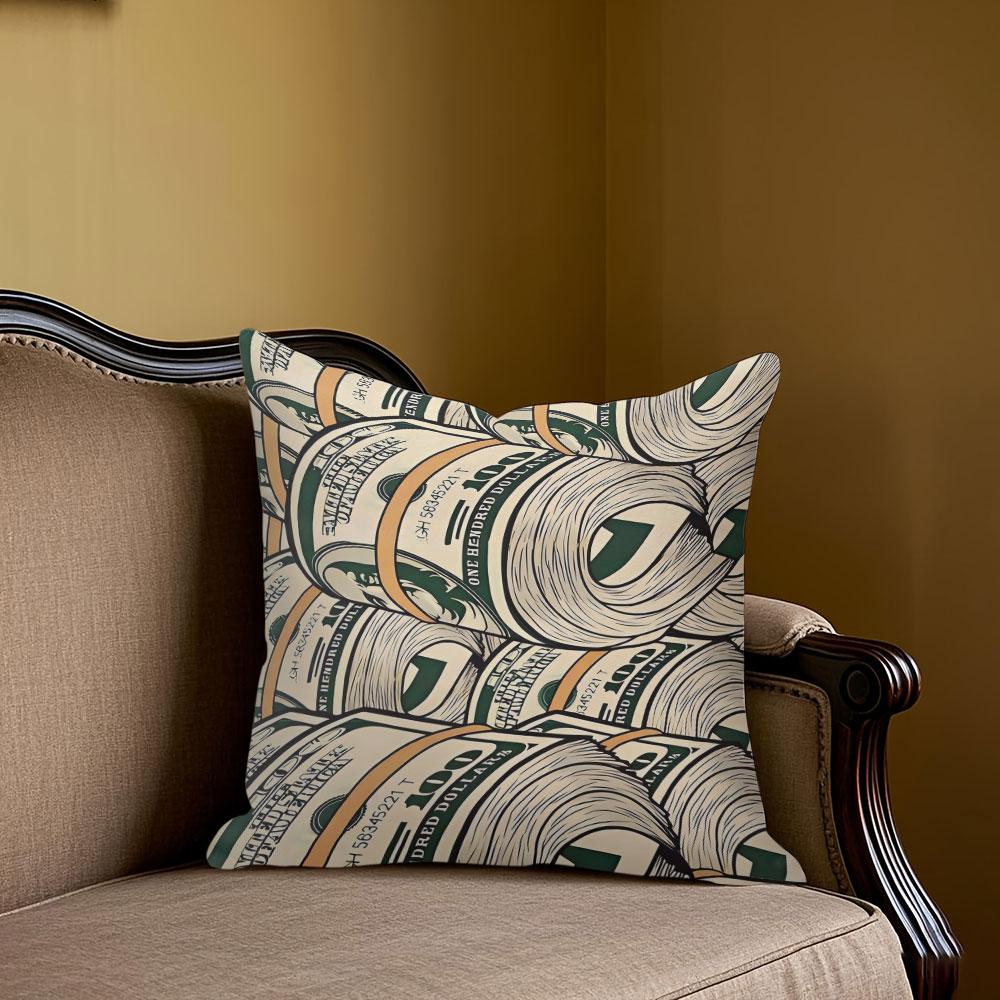 Cash Roll square Jacquard Pillow Cover for Sofa Office Waist Cushion Cover Home Decorative Pillowcase