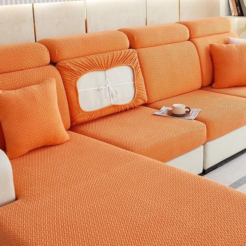 Jacquard Sofa Covers For Living Room Sofa Seat Cushion Cover Adjustable Sofa Cover Stretch L Shaped Sofa Slipcover Home Decor