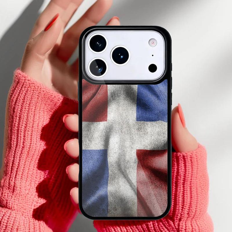Dominikanische Republik Flagge Handyhülle für iPhone 17 16 15 14 13 Pro Max Rückabdeckung für 12 11 Pro Coque