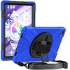 Shockproof Tablet Case for 10.61'' Lenovo Tab M10 Plus (3rd Gen) Case 125F/128F Cover Rotate Hand Strap Silicone+PC Stand Shell