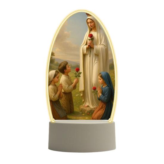 Guadalupe Virgin Prayer Lamp USB Powered Warm Light Soft Glow Catholic Night Light LED Religious Decor for Home Altar Bedroom Office Gift