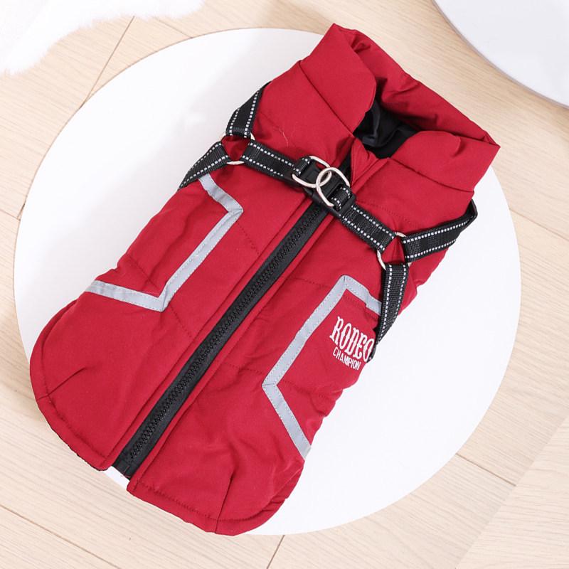 

Shiba Inu & Small/Medium Dog Autumn/Winter Waterproof Cotton Coat with Leash Hole - Thickened Warm Vest S (3-5 lbs)