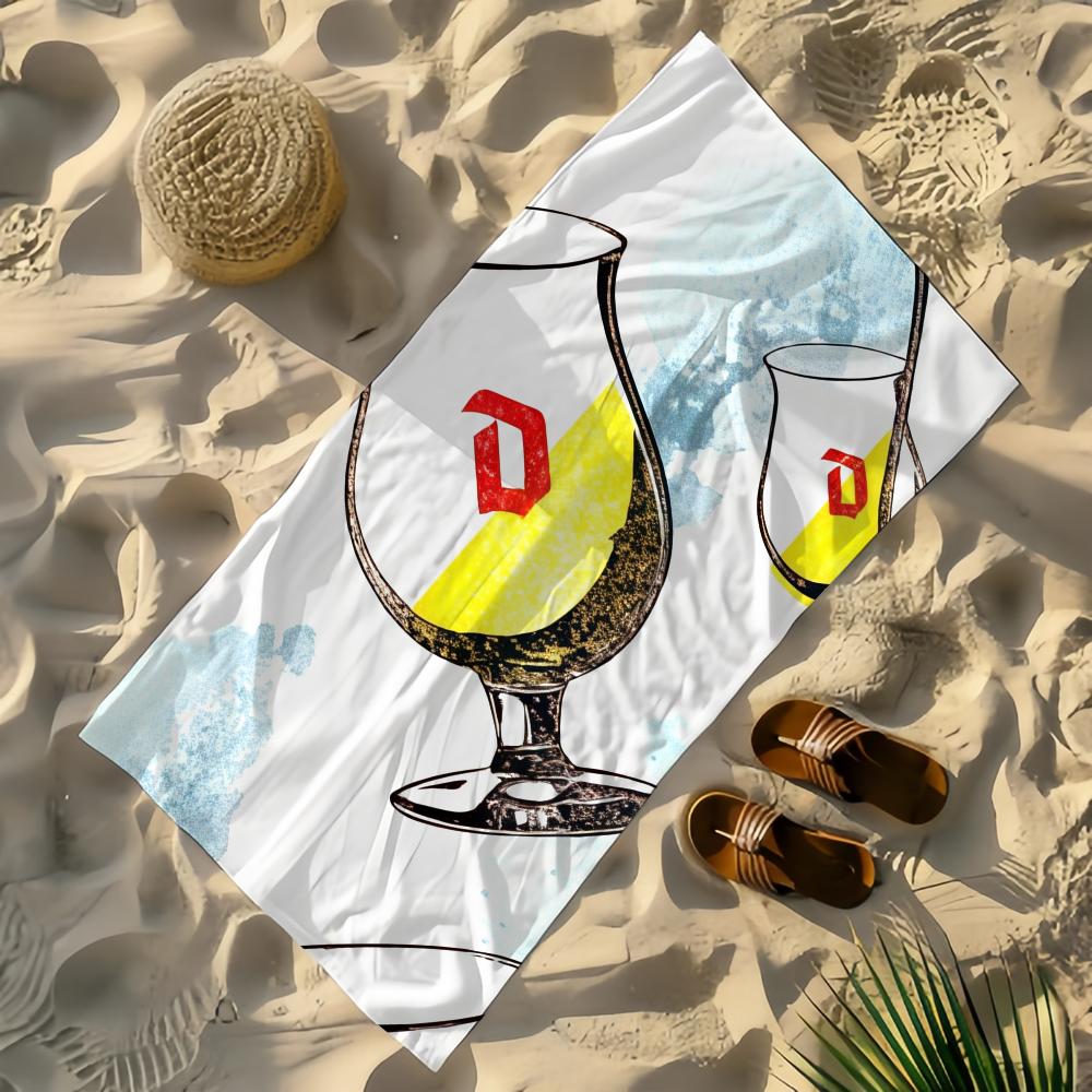 Bier Mode Handtuch Strand Yoga Fitnessstudio Leicht D-Duvel Tragbar Zum Schwimmen Duschen Reisen Sport Zubehör Sanddicht