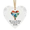 Heart-Shaped Sea Glass Friendship Ornament Handmade Sea Glass Art Christmas Animal Ornament Friendship Keepsake for Best Friends
