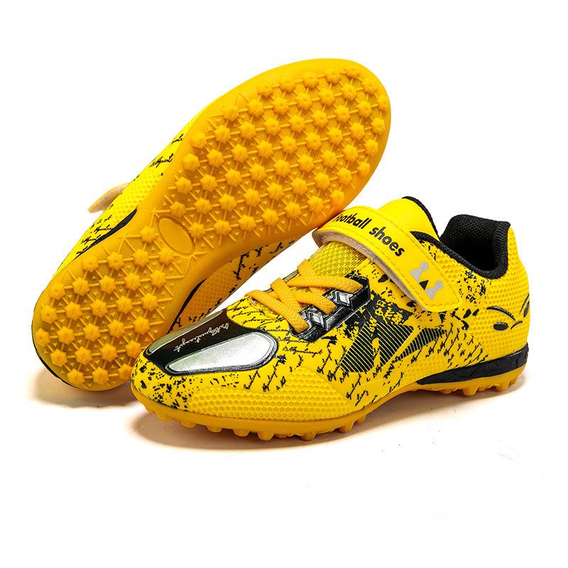 New Kids Velcro Soccer Boots Boys Girls TF Broken Nails Training Competition Sneakers for Primary and Secondary School Students