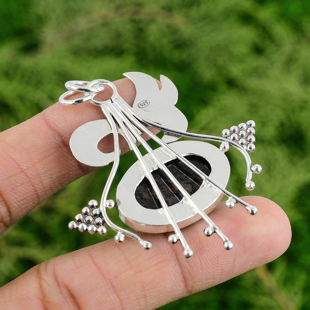 Daughters Day Deal Honey Dendrite Opal Stone 925 Sterling Silver Pendant Jewelry