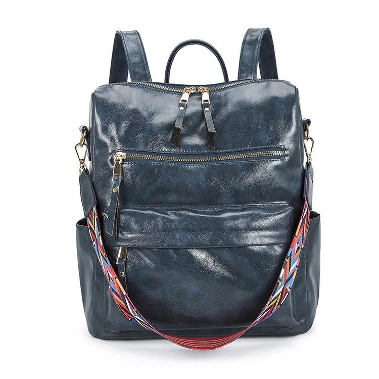 Рюкзак большой емкости в стиле ретро женский рюкзак из искусственной кожи женский рюкзак дорожные рюкзаки школьные сумки на плечо рюкзак Mochila 2559₽