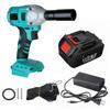 100-240V AC 880N.m Electric Brushless Impact Wrench Rechargeable Cordless 1/2 Socket Wrench Tool With 1 Battery