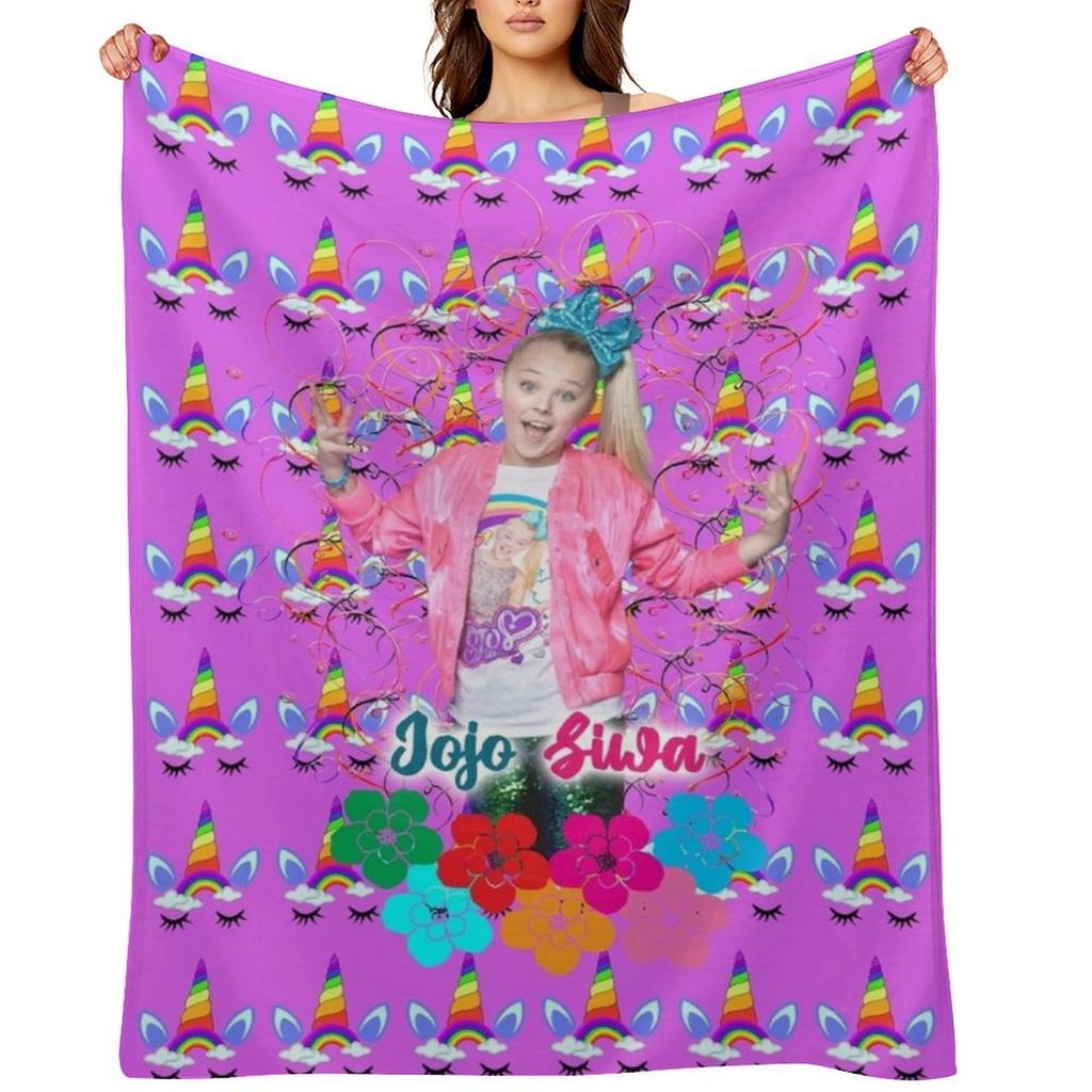 Coperta Plaid Jojo Siwa regali di Natale Flanelle Peluche Coperte Termiche