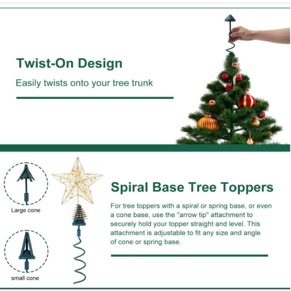 Green Christmas Tree Topper Stand Lightweight Decoration Holder Rotating Stand Christmas Tree