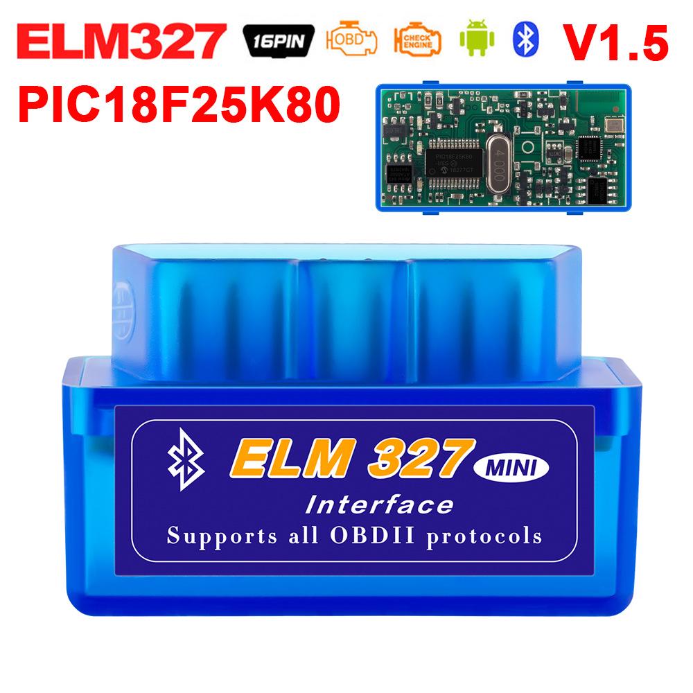 

Bluetooth Автомобильный OBD2 Детектор с чипом PIC25K80 ELM327 - Английская версия Box without CD