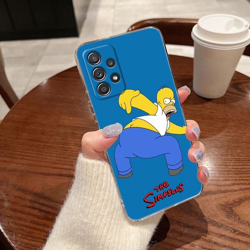 

Clear Case For Samsung Galaxy A57 A37 A56 A36 Cases A55 A54 A35 A26 A07 A17 A16 A06 A34 A15 Cover Cartoon Homer S-Simpson-Family Galaxy A50