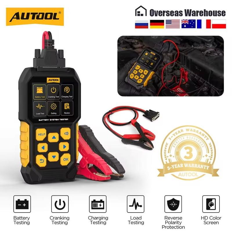 AUTOOL 12v24v Car battery analyzer Car Battery Tester Electric Vehicle Battery Tester BT460 Cranking Multi-Language Diagnostic