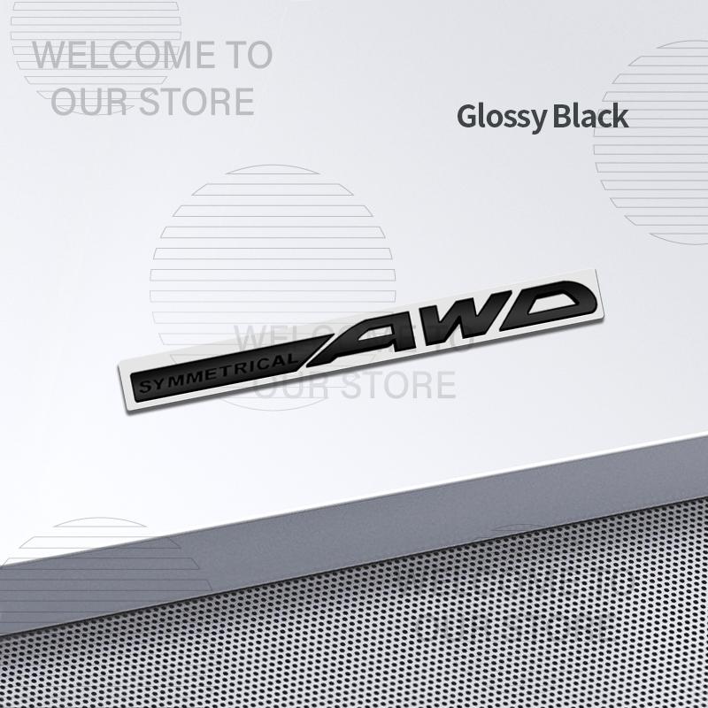 Car Decor Metal SYMMETRICAL AWD Letter Emblem 3D Sticker For Subaru Forester Leone Impreza Legacy Outback Tail Rear Trunk Decals EP1