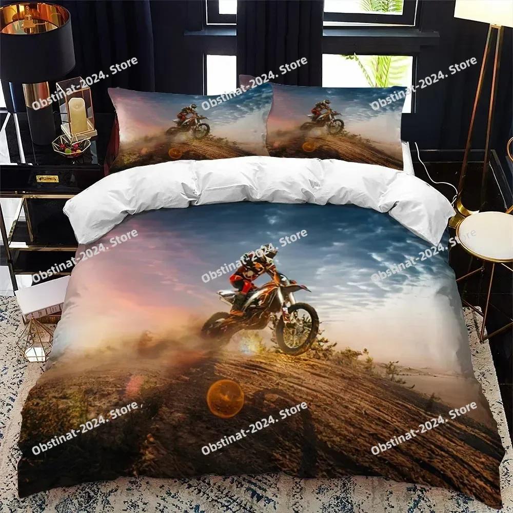 Motorradfahrer Bettwäsche Set Bedrucktes Bettwäsche Set Mit Kissenbezug Bett Deckenbezug Weich Einzel Doppel Queen Super King Größe Kinder Erwachsene
