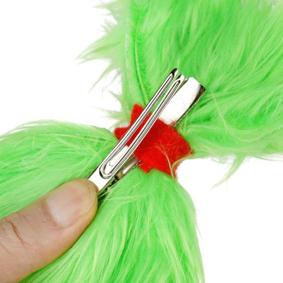 Christmas Hair Hoop Green Fluff Design Lightweight Festive Headband Versatile Cosplay Hair