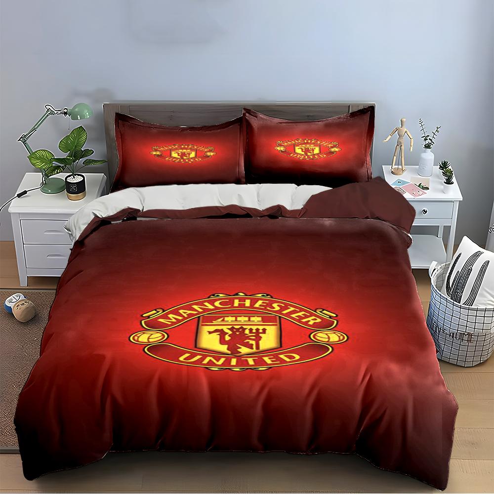 Set Biancheria da Letto Logo Manchester United Set Biancheria da Letto (1 copripiumino, 2 federe, piumino non incluso)