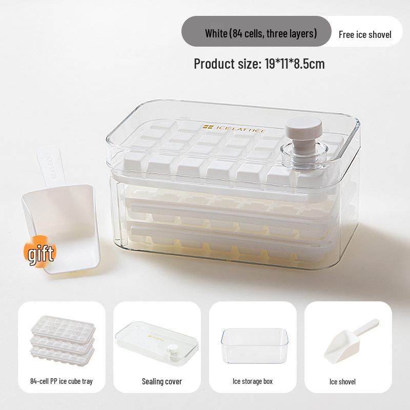 28-Grid Press-Type Ice Cube Tray: Creative Large-Capacity, One-Press Release for Easy Ice Making and Storage