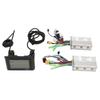 Electric Bicycle Controller Kit Electric Bike Dual Drive Motor Control Panel with SW900 LCD Display Meter for Electric