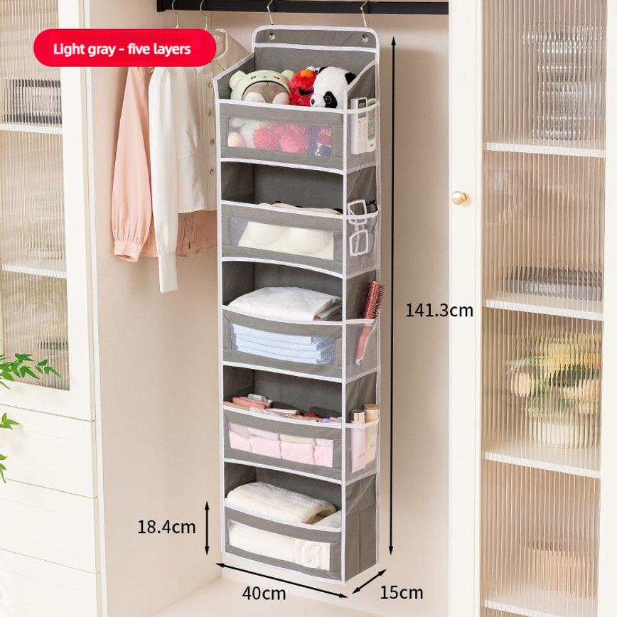 1pc Door Storage Device 5-Layer Camping Car Storage Device, Toy Diaper Bedroom Closet Wall Mounted Door Hanging Storage Device