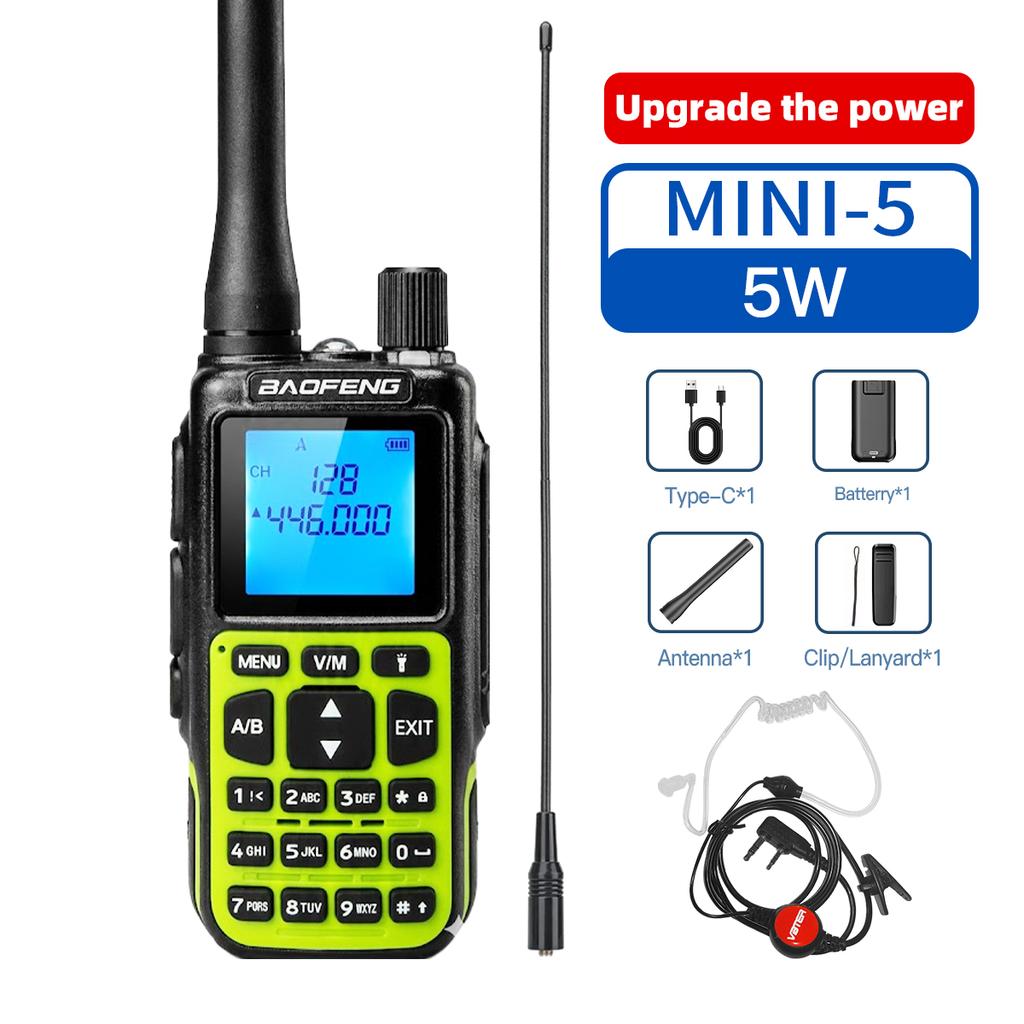 BAOFENG MINI-5 Portable Transceiver Mini Lightweight Anti-interference Clear Sound Civil Two Way Radio Self-driving Outdoor Camp
